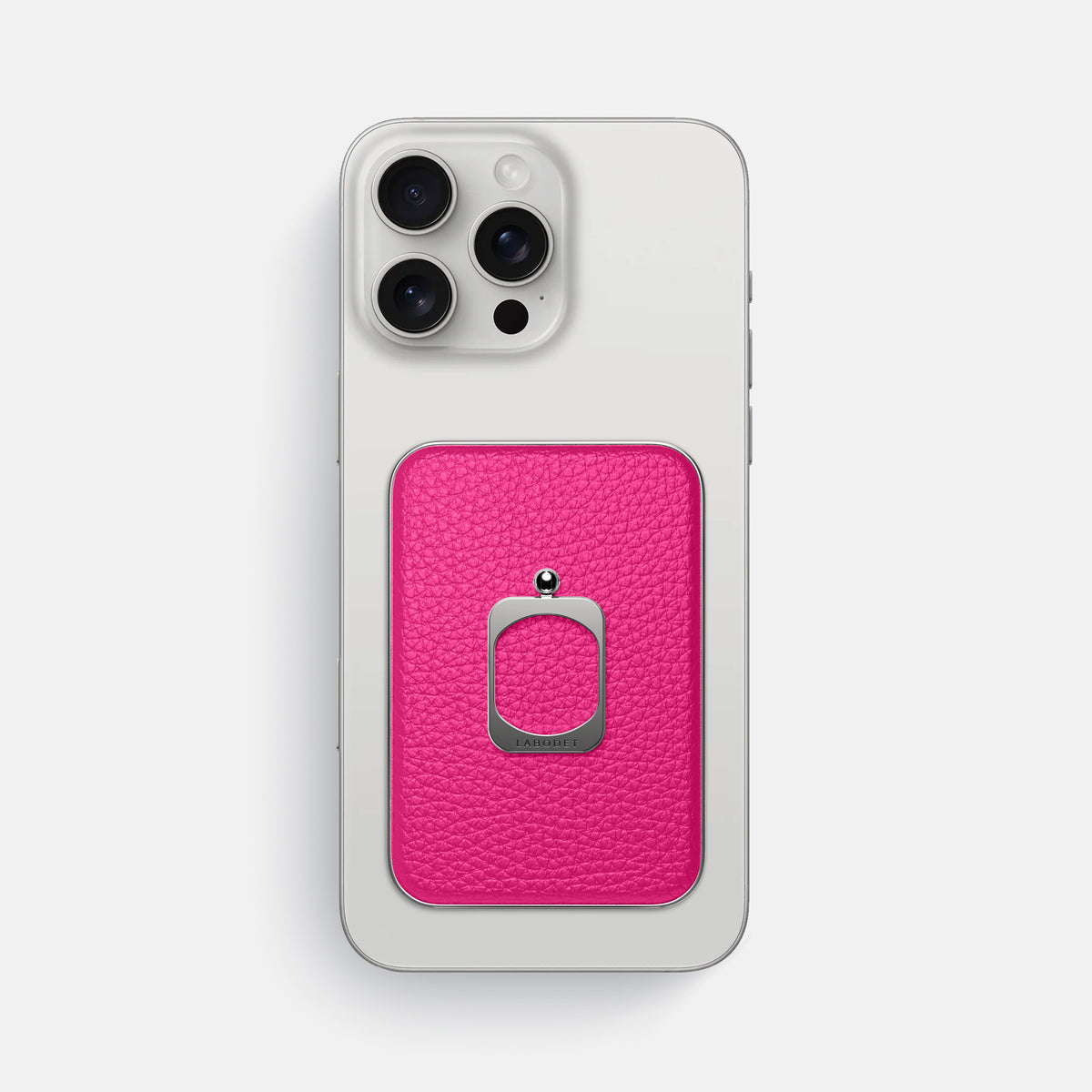 Magenta iPhone 16 Pro Max MagSafe Ring Calf with Steel Metal -2 | Magenta-Steel