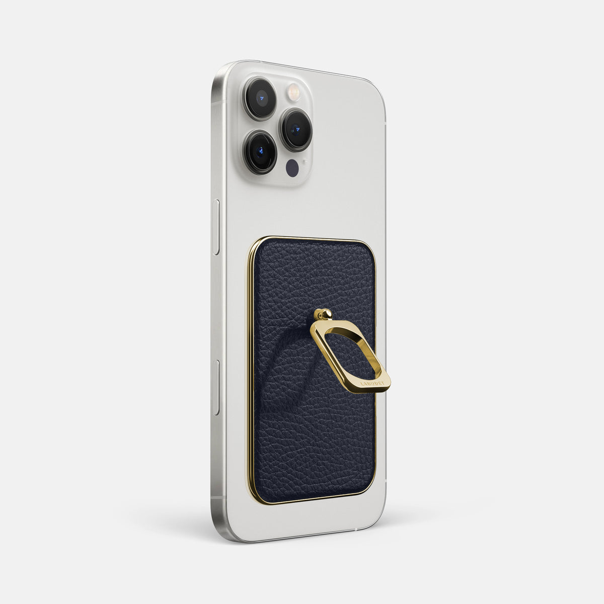 Marine iPhone 16 Pro Max MagSafe Ring Calf with Gold Metal -1 | Marine-Gold