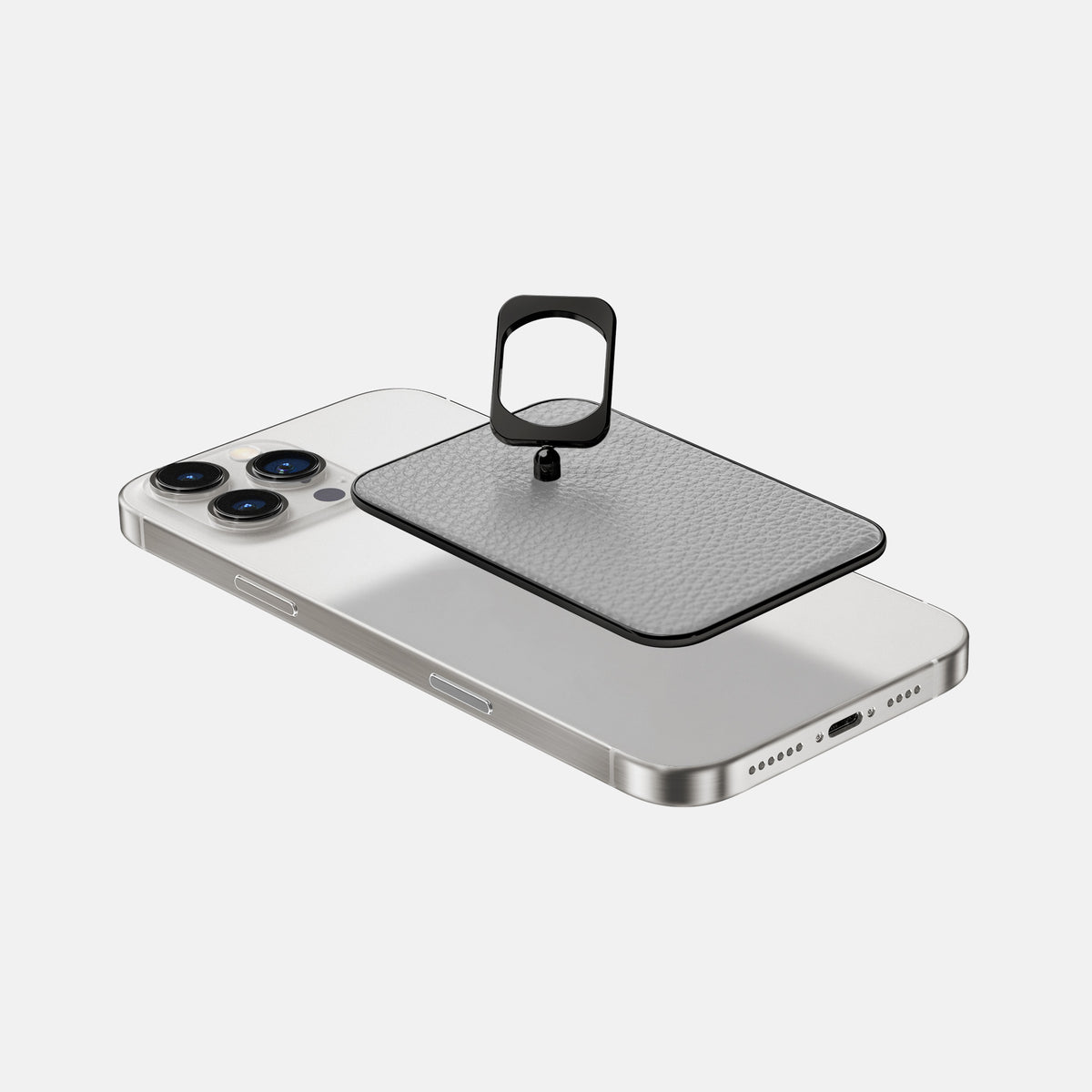 Nuage iPhone 16 Pro Max MagSafe Ring Calf with Black Metal -4 | Nuage-Black