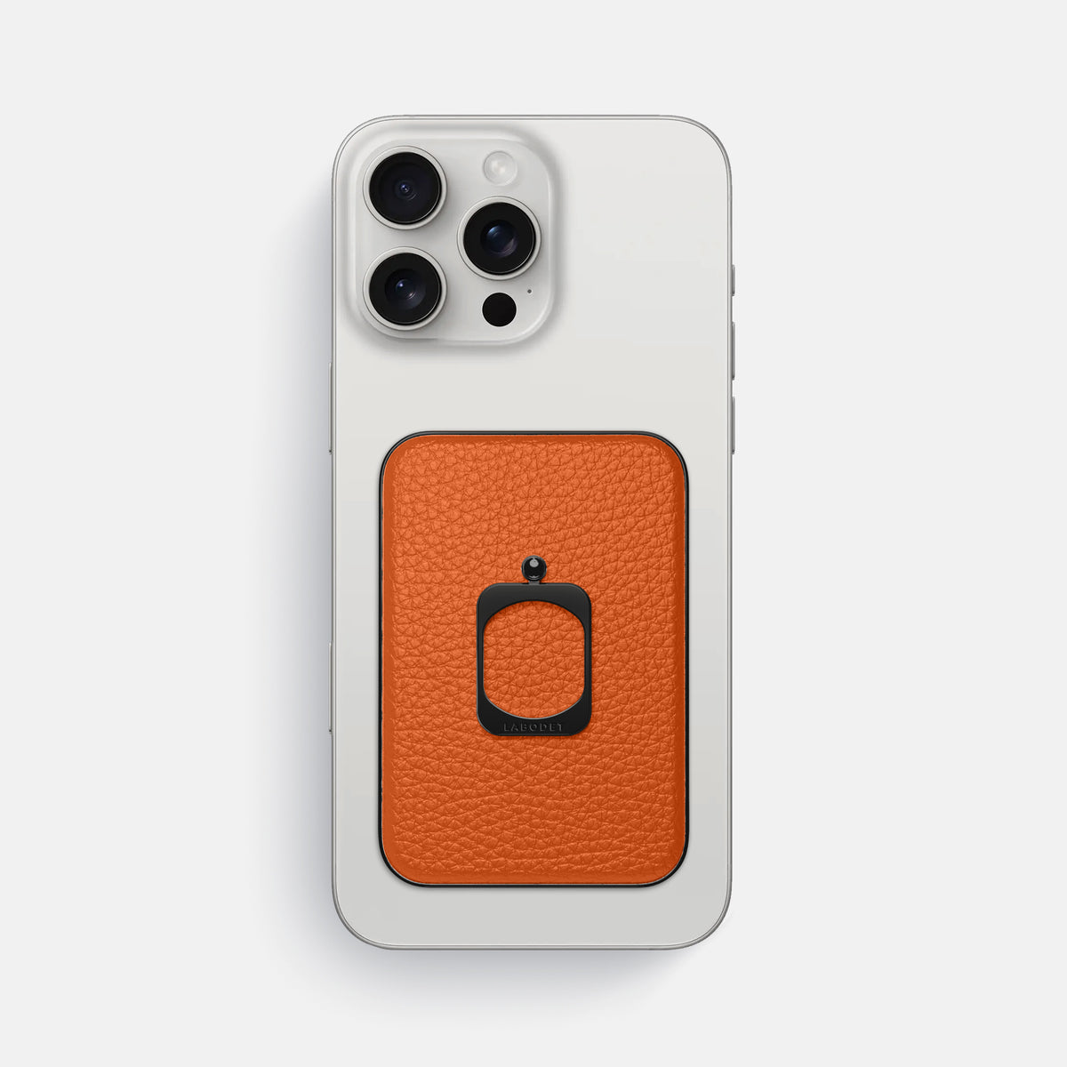 Orange iPhone 16 Pro Max MagSafe Ring Calf with Black Metal -2 | Orange-Black