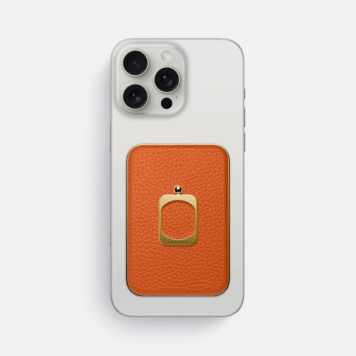 Orange iPhone 16 Pro Max MagSafe Ring Calf with Gold Metal -2 | Orange-Gold