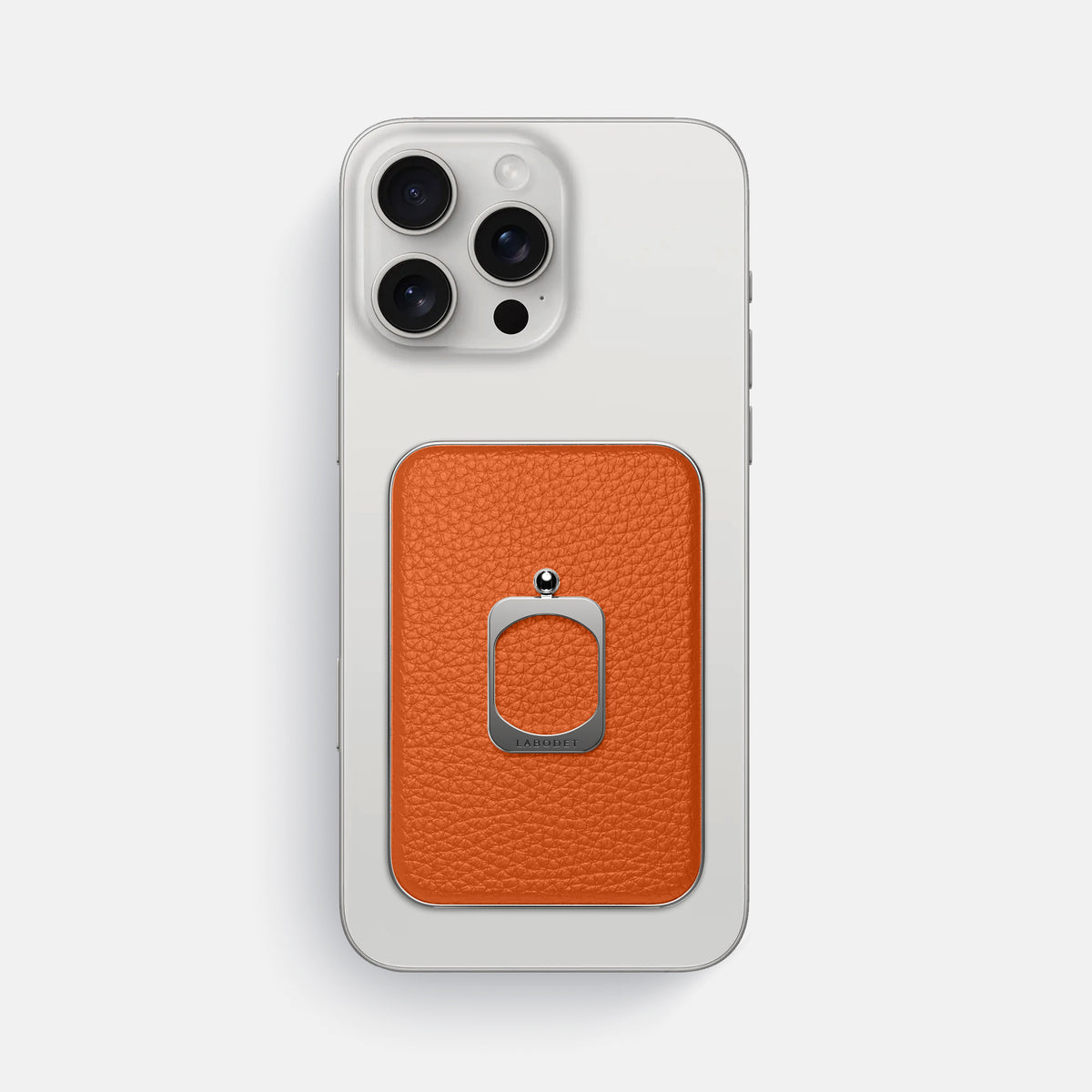 Orange iPhone 16 Pro Max MagSafe Ring Calf with Steel Metal -2 | Orange-Steel