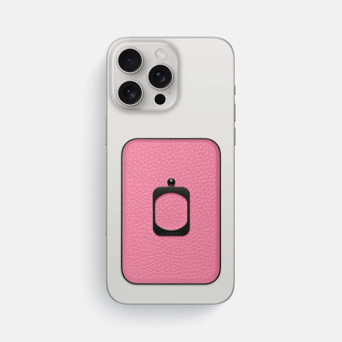 Pink iPhone 16 Pro Max MagSafe Ring Calf with Black Metal -2 | Pink-Black