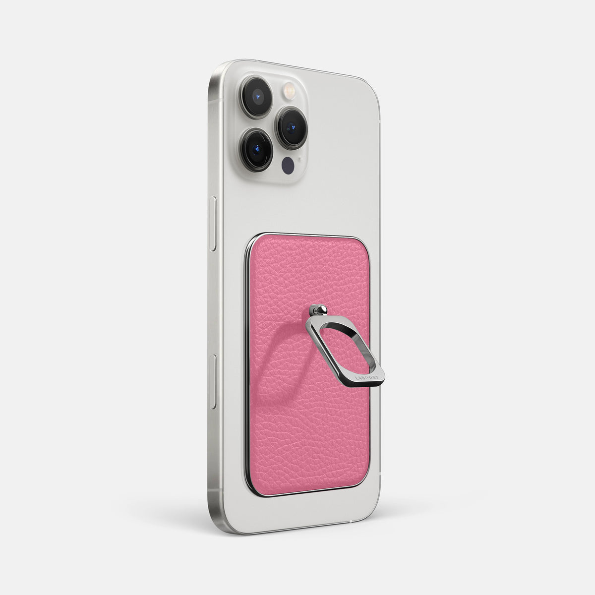 Pink iPhone 16 Pro Max MagSafe Ring Calf with Steel Metal -1 | Pink-Steel