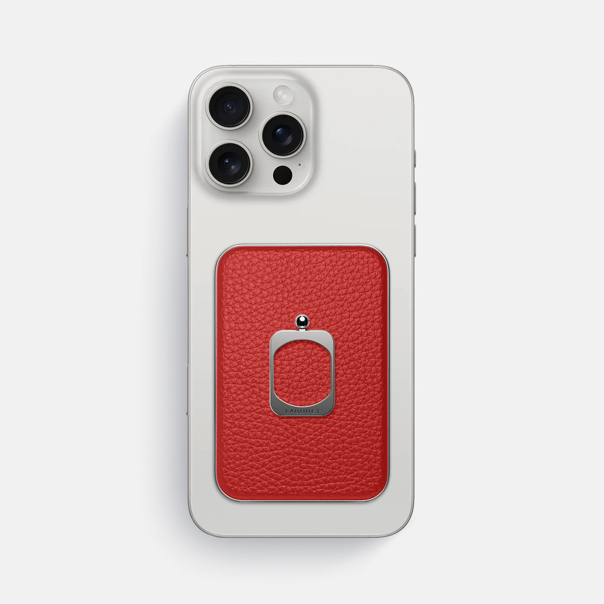 Red iPhone 16 Pro Max MagSafe Ring Calf with Steel Metal -2 | Red-Steel