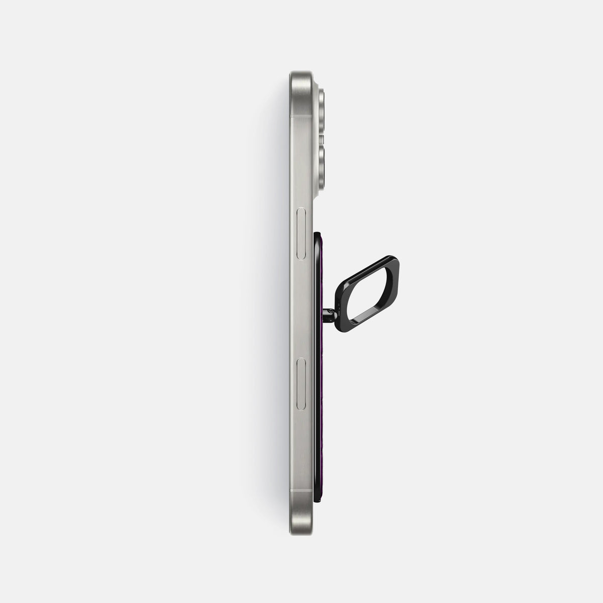 Violet iPhone 16 Pro Max MagSafe Ring Calf with Black Metal -3 | Violet-Black