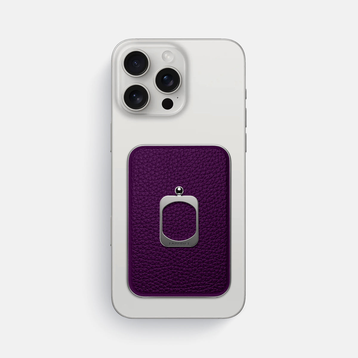 Violet iPhone 16 Pro Max MagSafe Ring Calf with Steel Metal -2 | Violet-Steel