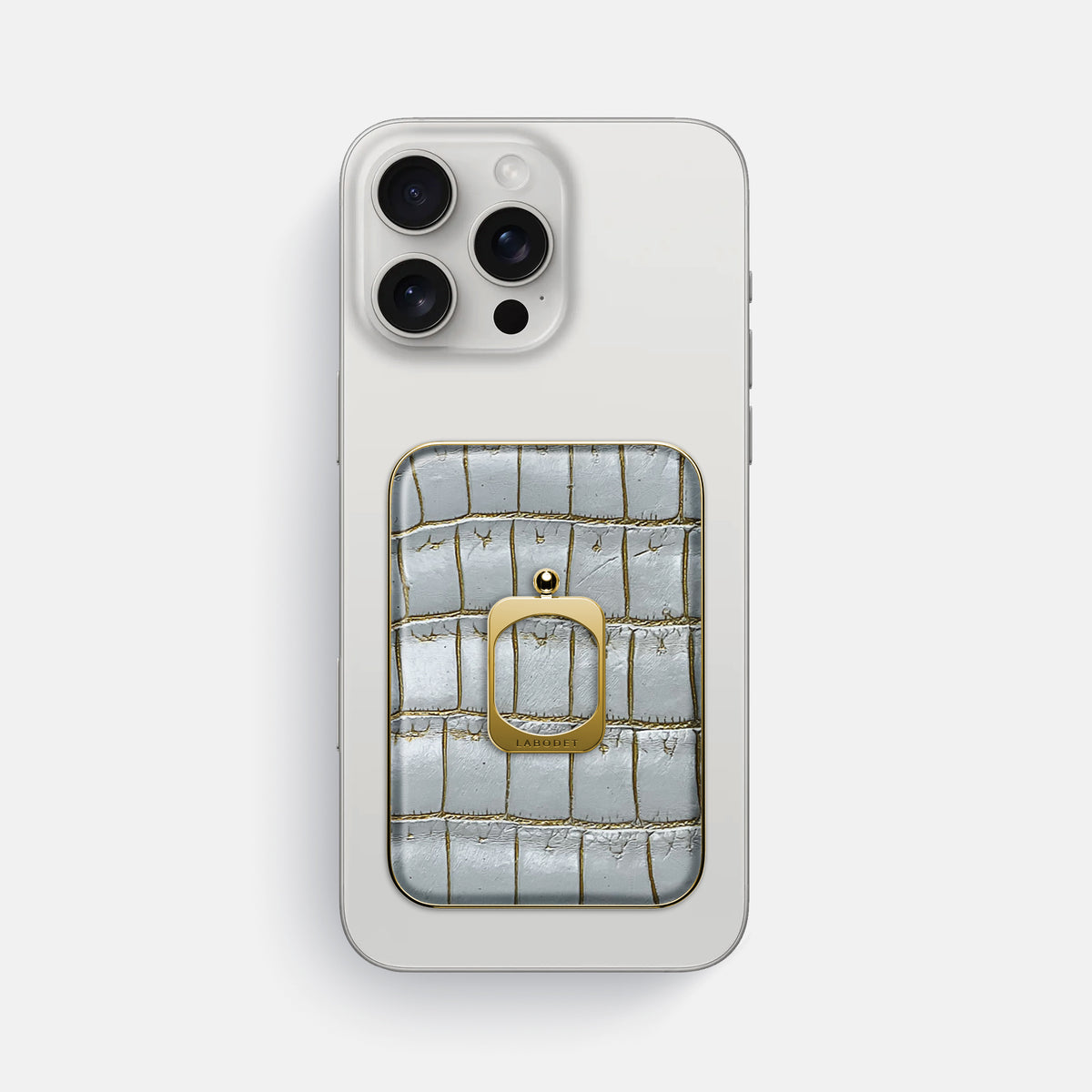 Arctic iPhone 16 Pro Max MagSafe Ring Himalayan Crocodile with Gold Metal -2 | Arctic-Gold