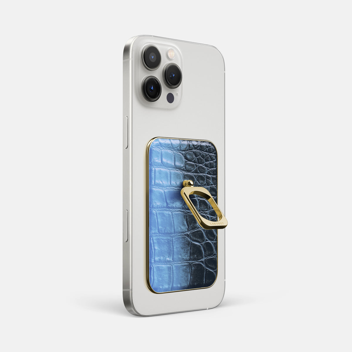 Lavender iPhone 16 Pro Max MagSafe Ring Himalayan Crocodile with Gold Metal -1 | Lavender-Gold
