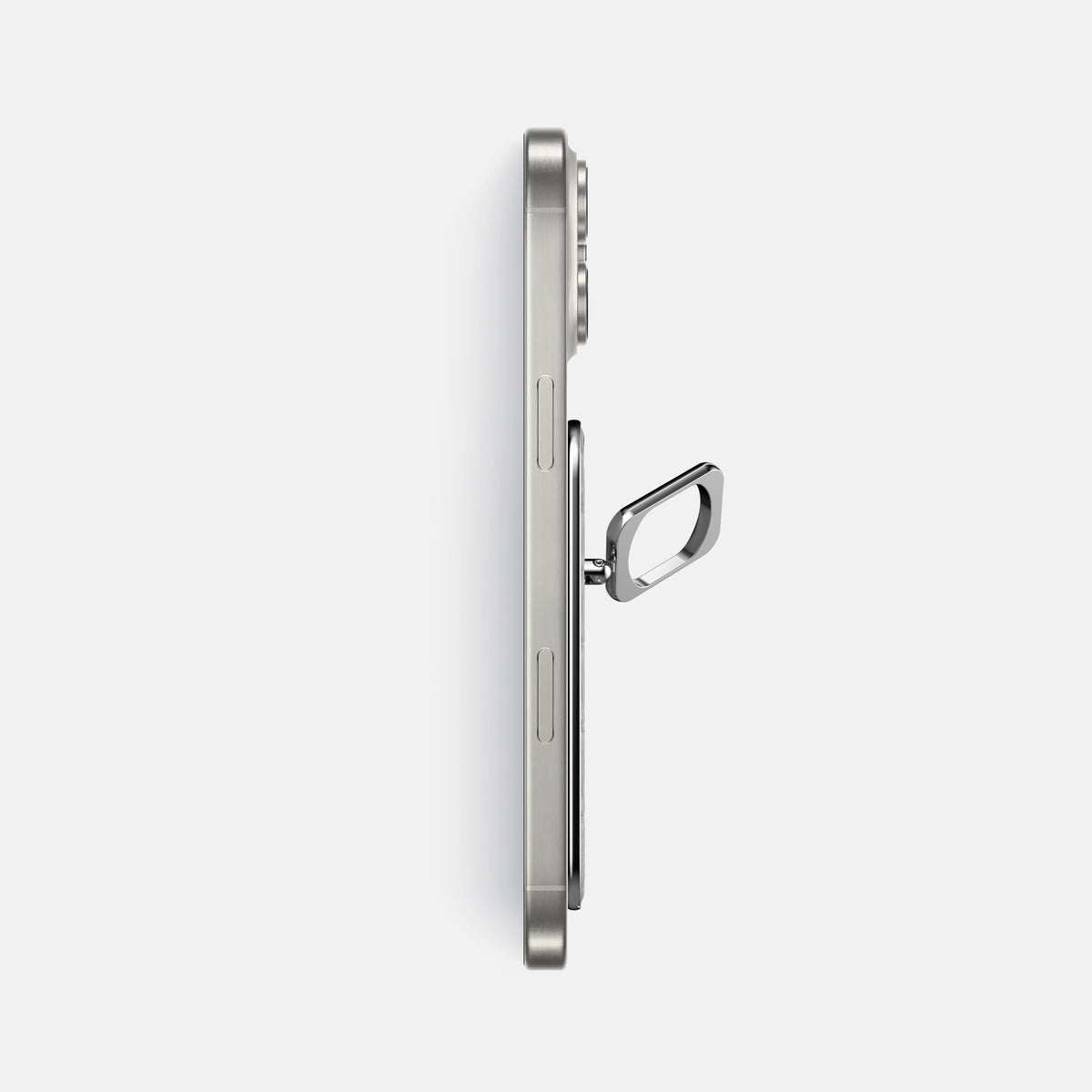 Red iPhone 16 Pro MagSafe Ring Himalayan Crocodile with Steel Metal -3 | Red-Steel