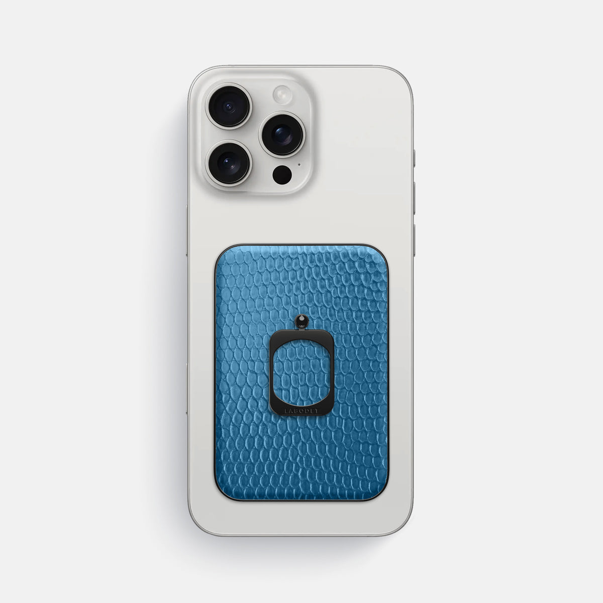 Blue iPhone 16 Pro Max MagSafe Ring Lizard with Black Metal -2 | Blue-Black
