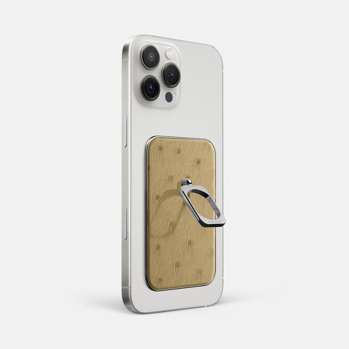 Desert-Sand iPhone 16 Pro Max MagSafe Ring Ostrich with Steel Metal -1 | Desert-Sand-Steel
