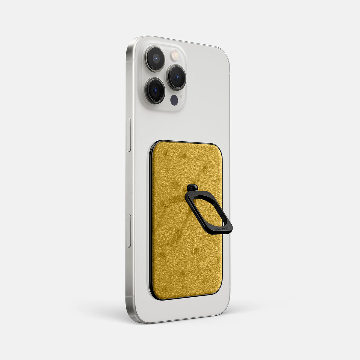 Gold iPhone 16 Pro Max MagSafe Ring Ostrich with Black Metal -1 | Gold-Black