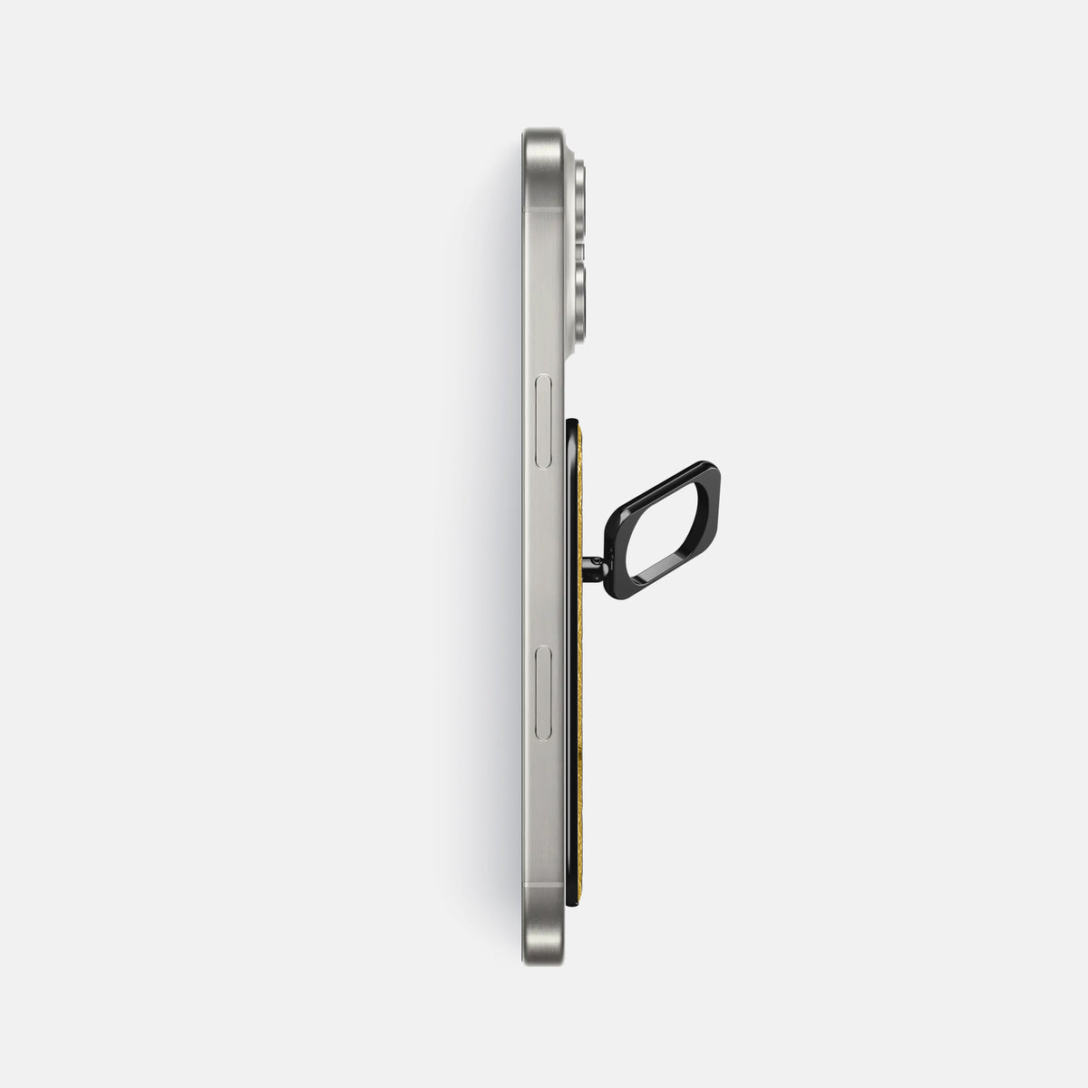 Gold iPhone 16 Pro Max MagSafe Ring Ostrich with Black Metal -3 | Gold-Black