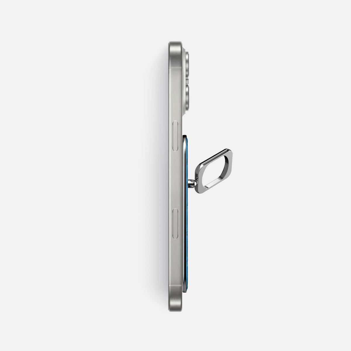 Blue-Lagoon iPhone 16 Pro Max Magsafe Ring Porosus Crocodile with Steel Metal -3 | Blue-Lagoon-Steel
