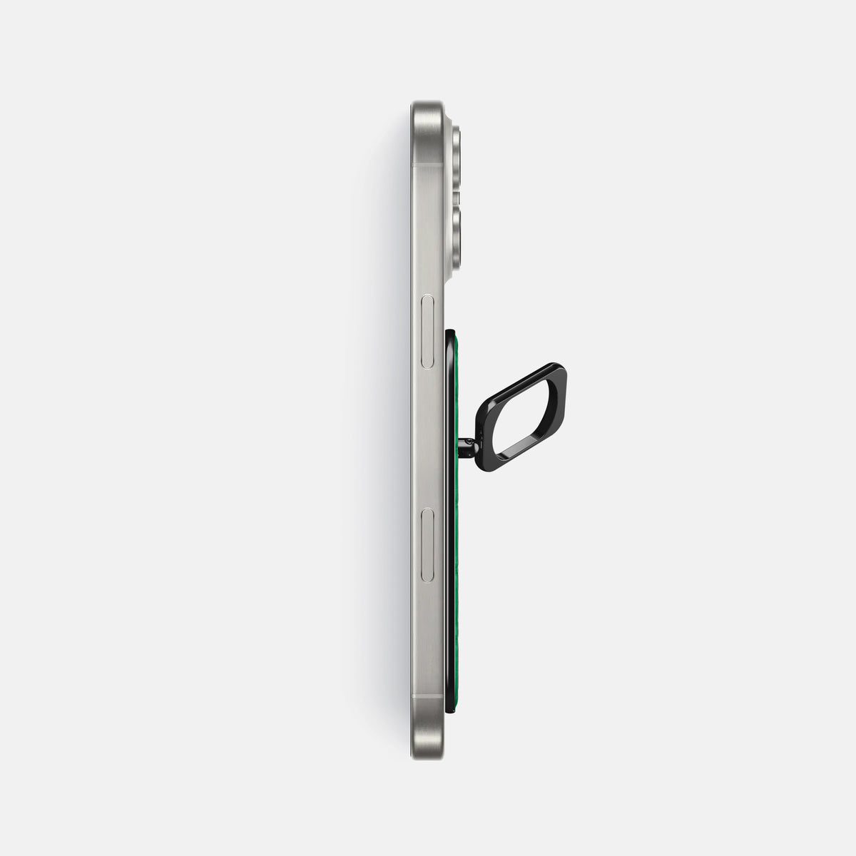 Cactus-Green iPhone 16 Pro Max Magsafe Ring Porosus Crocodile with Black Metal -3 | Cactus-Green-Black