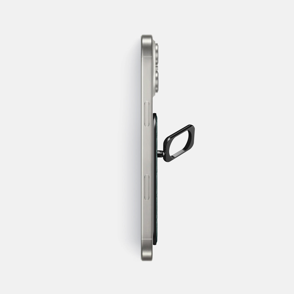 Dark-Forest iPhone 16 Pro Max Magsafe Ring Porosus Crocodile with Black Metal -3 | Dark-Forest-Black