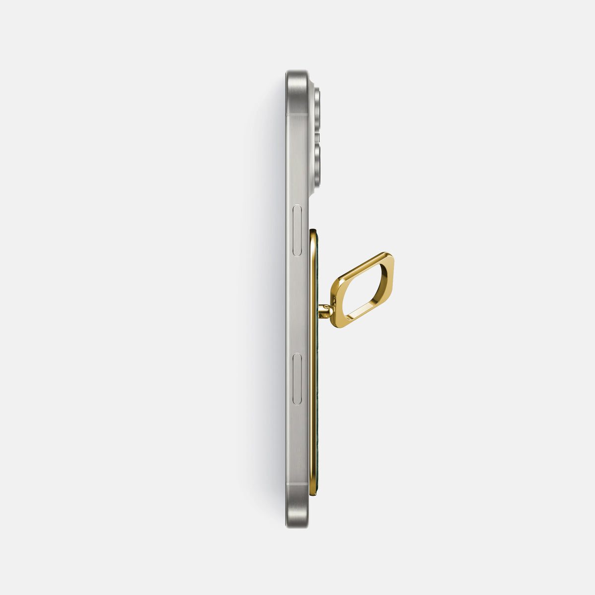Dark-Forest iPhone 16 Pro Max Magsafe Ring Porosus Crocodile with Gold Metal -3 | Dark-Forest-Gold