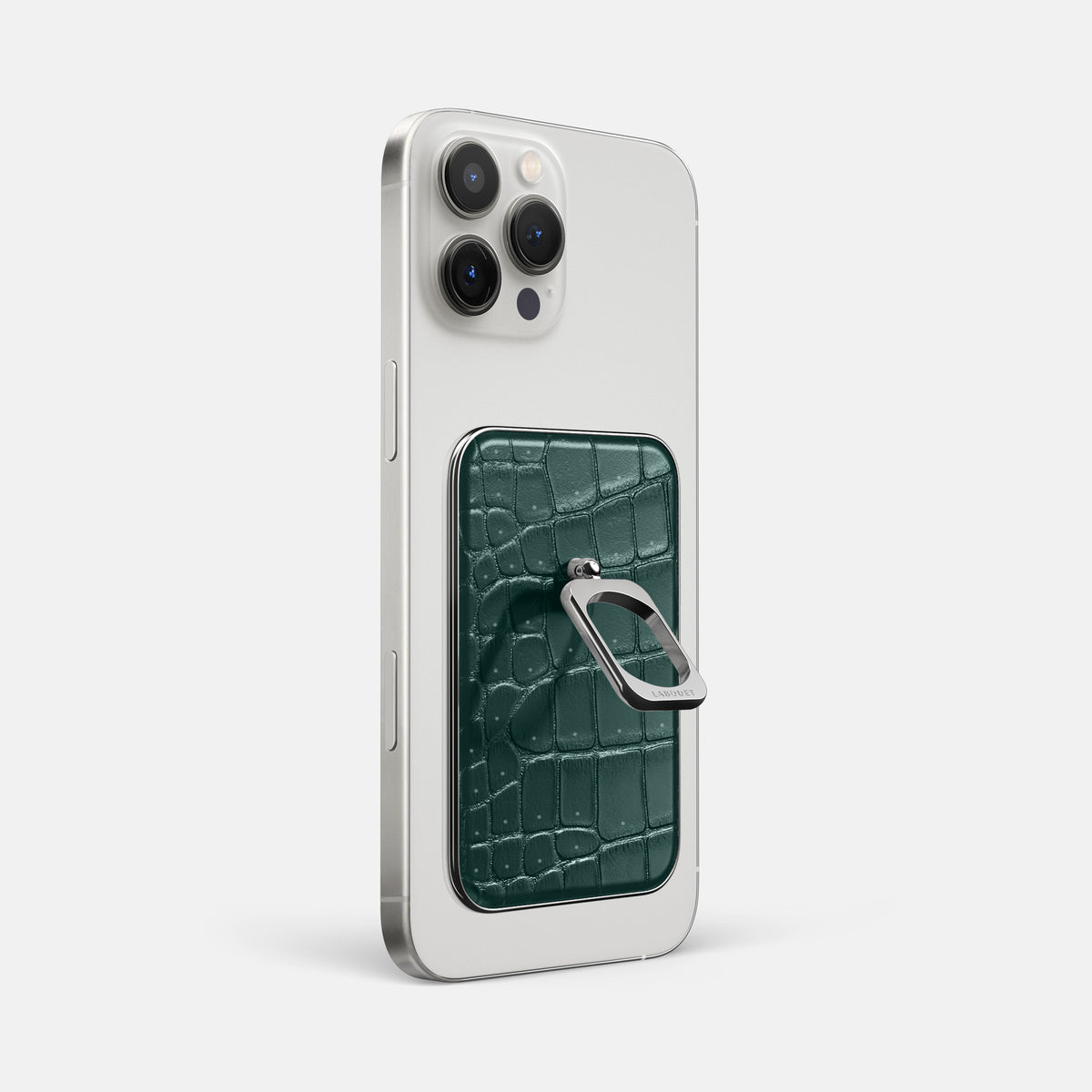 Dark-Forest iPhone 16 Pro Max Magsafe Ring Porosus Crocodile with Steel Metal -1 | Dark-Forest-Steel