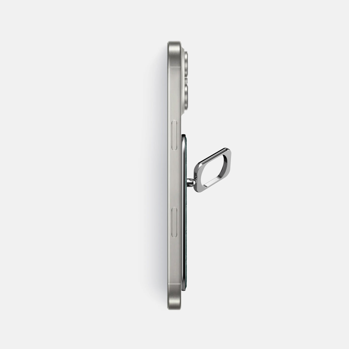 Dark-Forest iPhone 16 Pro Max Magsafe Ring Porosus Crocodile with Steel Metal -3 | Dark-Forest-Steel