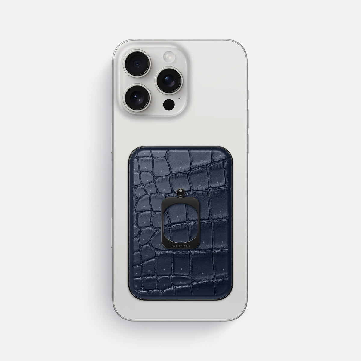 Deep Blue Sea iPhone 16 Pro Max Magsafe Ring Porosus Crocodile with Black Metal -2 | Deep-Blue-Sea-Black