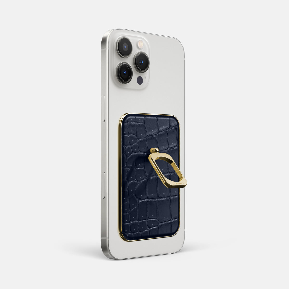 Deep Blue Sea iPhone 16 Pro Max Magsafe Ring Porosus Crocodile with Gold Metal -1 | Deep-Blue-Sea-Gold