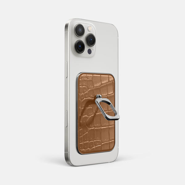 MagSafe Ring For iPhone 16 Pro Max In Porosus Crocodile