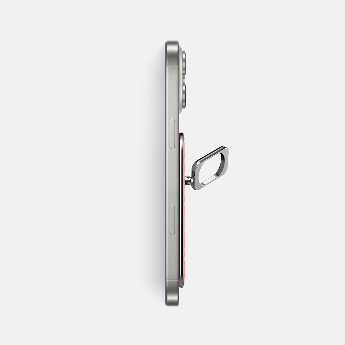 Papaya iPhone 16 Pro Max MagSafe Ring Shiny Alligator with Steel Metal -3 | Papaya-Steel