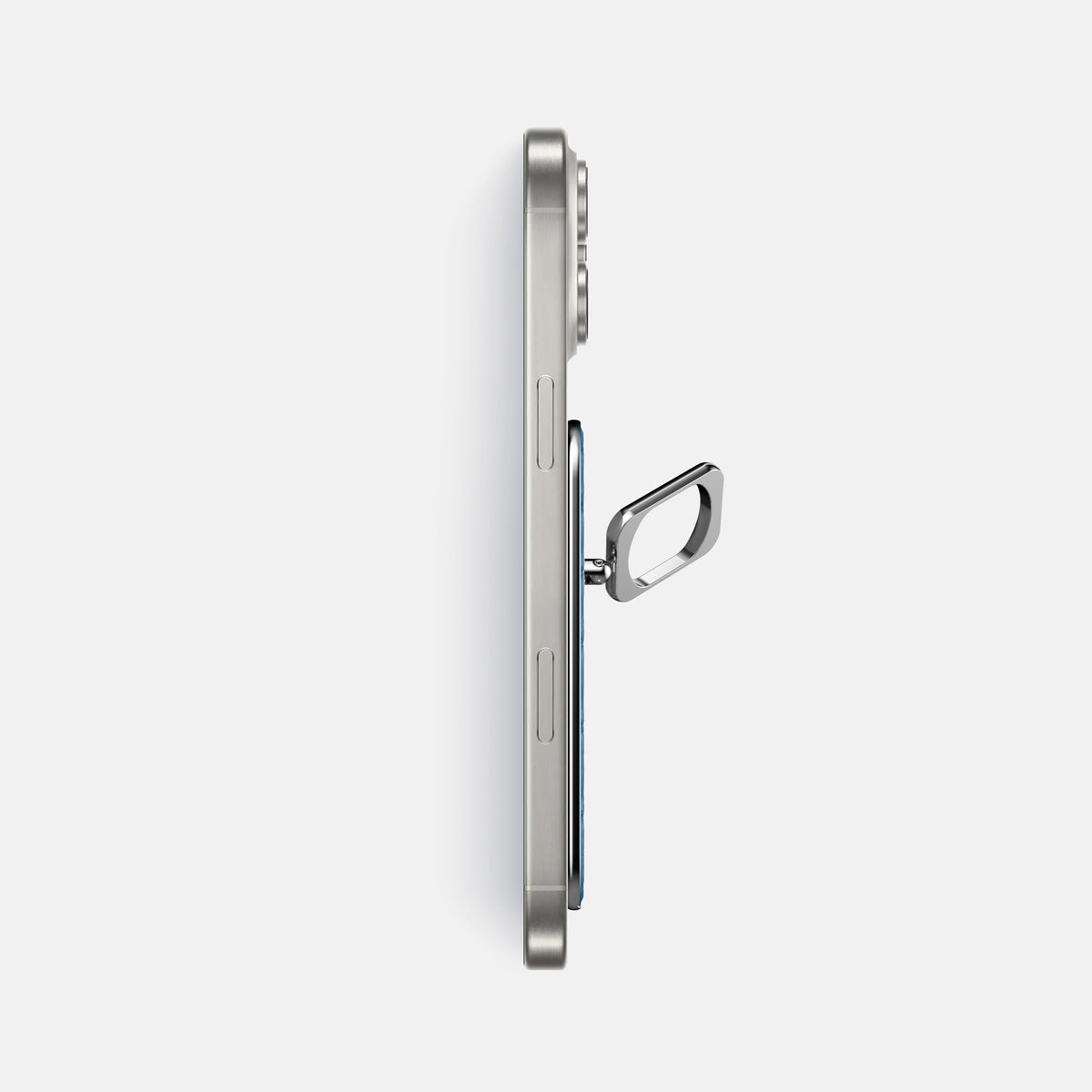 turqoise-blue iPhone 16 Pro Max MagSafe Ring Shiny Alligator with Steel Metal -3 | turqoise-blue-Steel