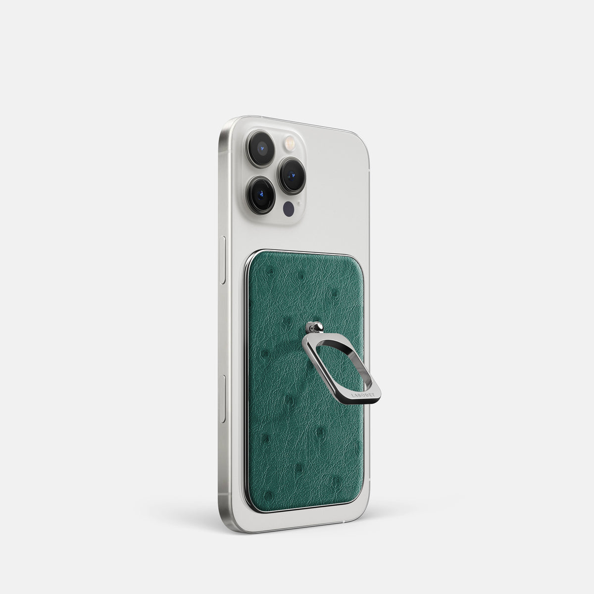 Forest-Green iPhone 16 Pro MagSafe Ring Ostrich with Steel Metal -1 | Forest-Green-Steel