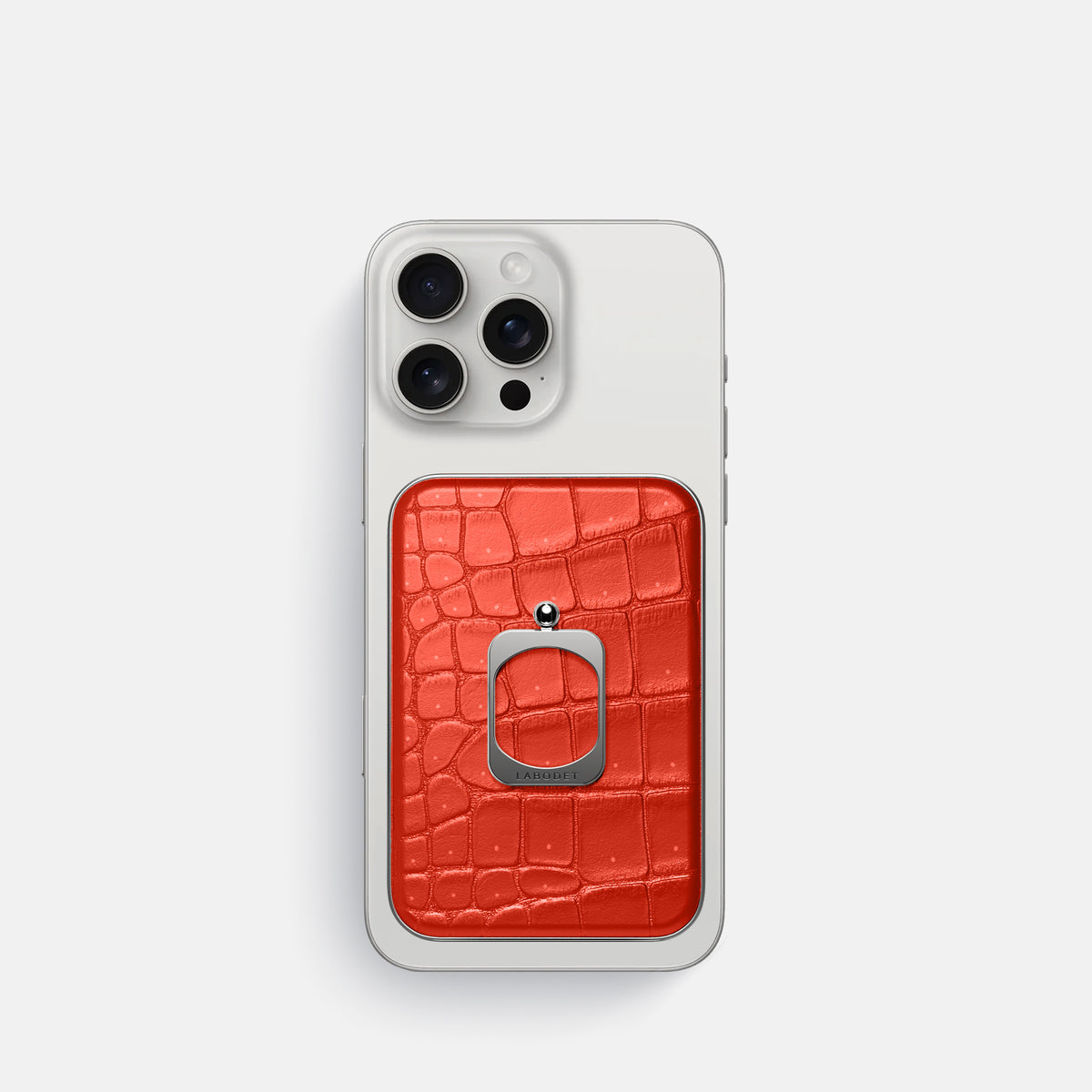 Rust iPhone 16 Pro Magsafe Ring Porosus Crocodile with Steel Metal -2 | Rust-Steel