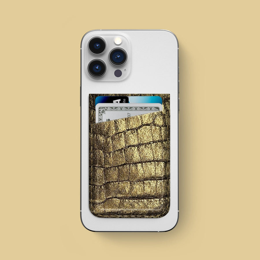 iPhone 15 Pro Max MagSafe Wallet 1/1 Old Gold Alligator