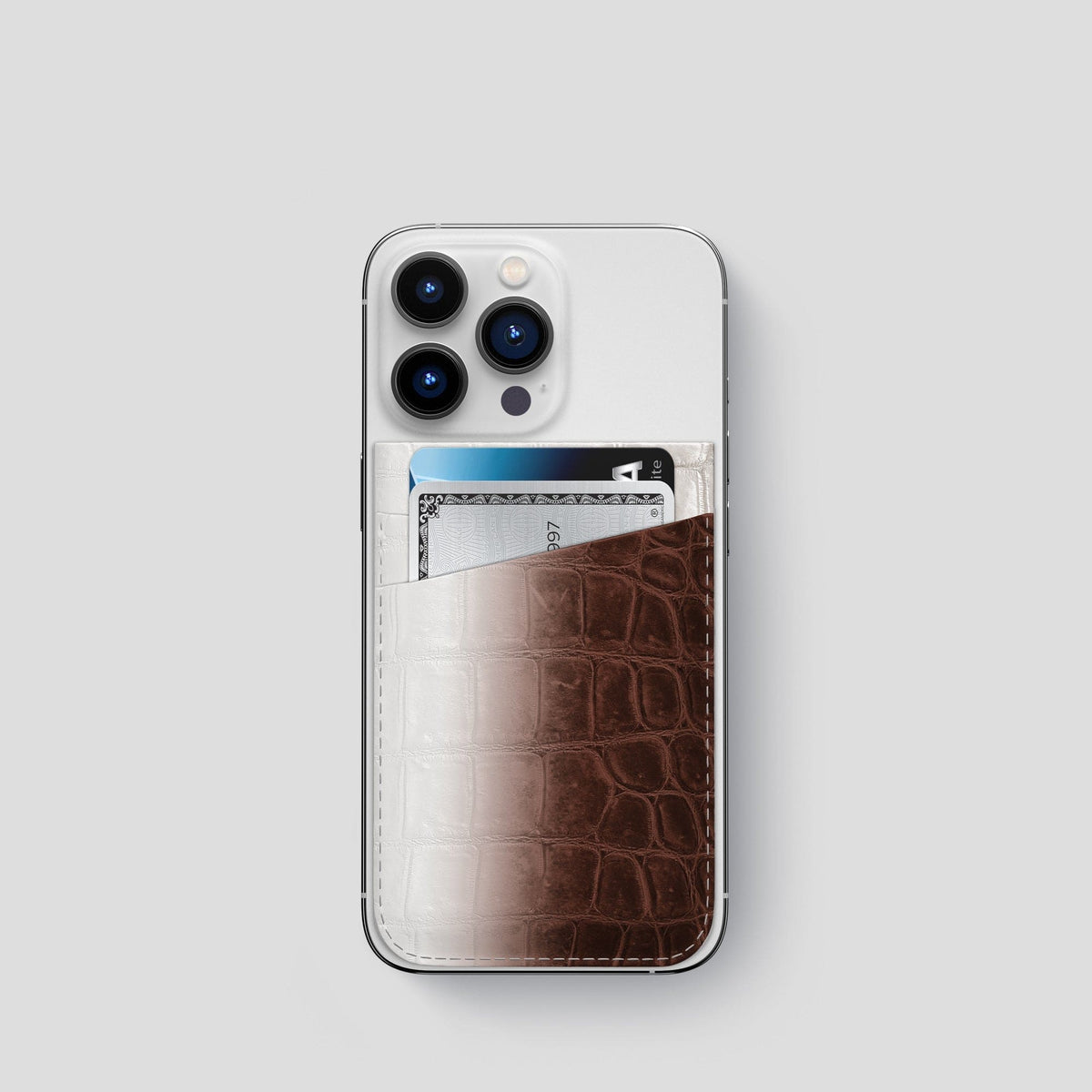 Dark Brown iPhone 14 Pro Himalaya Magsafe Wallet Himalayan Crocodile -1 | Dark-Brown