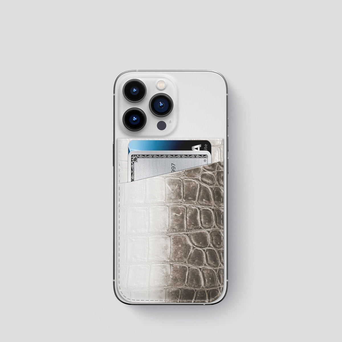 Dark iPhone 14 Pro Himalaya Magsafe Wallet Himalayan Crocodile -1 | Dark