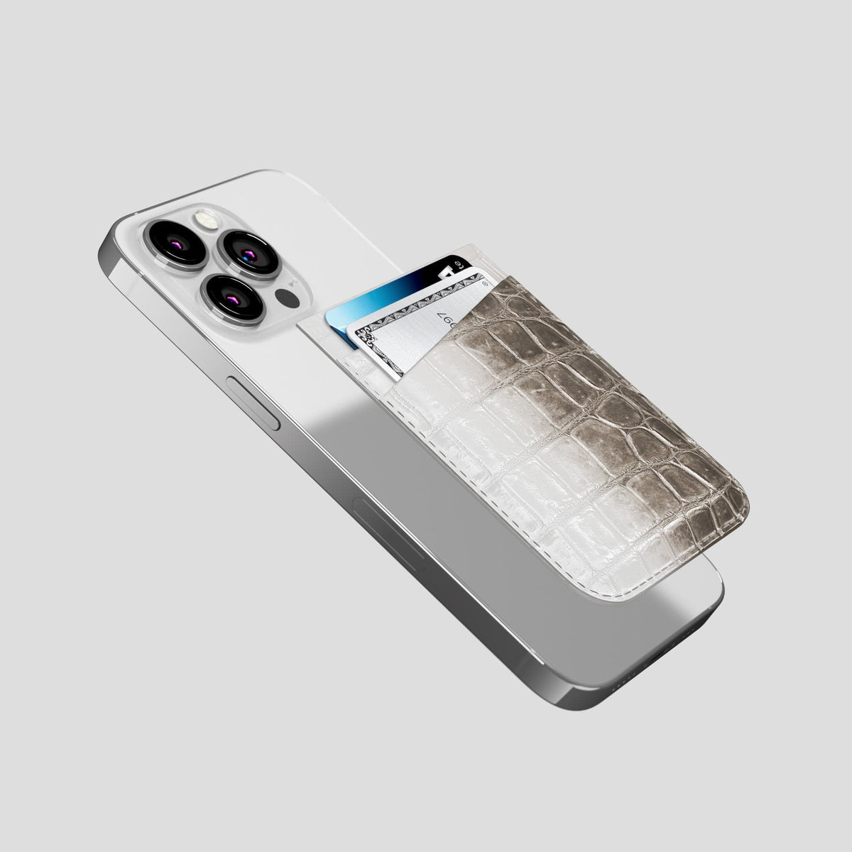 Dark iPhone 14 Pro Himalaya Magsafe Wallet Himalayan Crocodile -4 | Dark