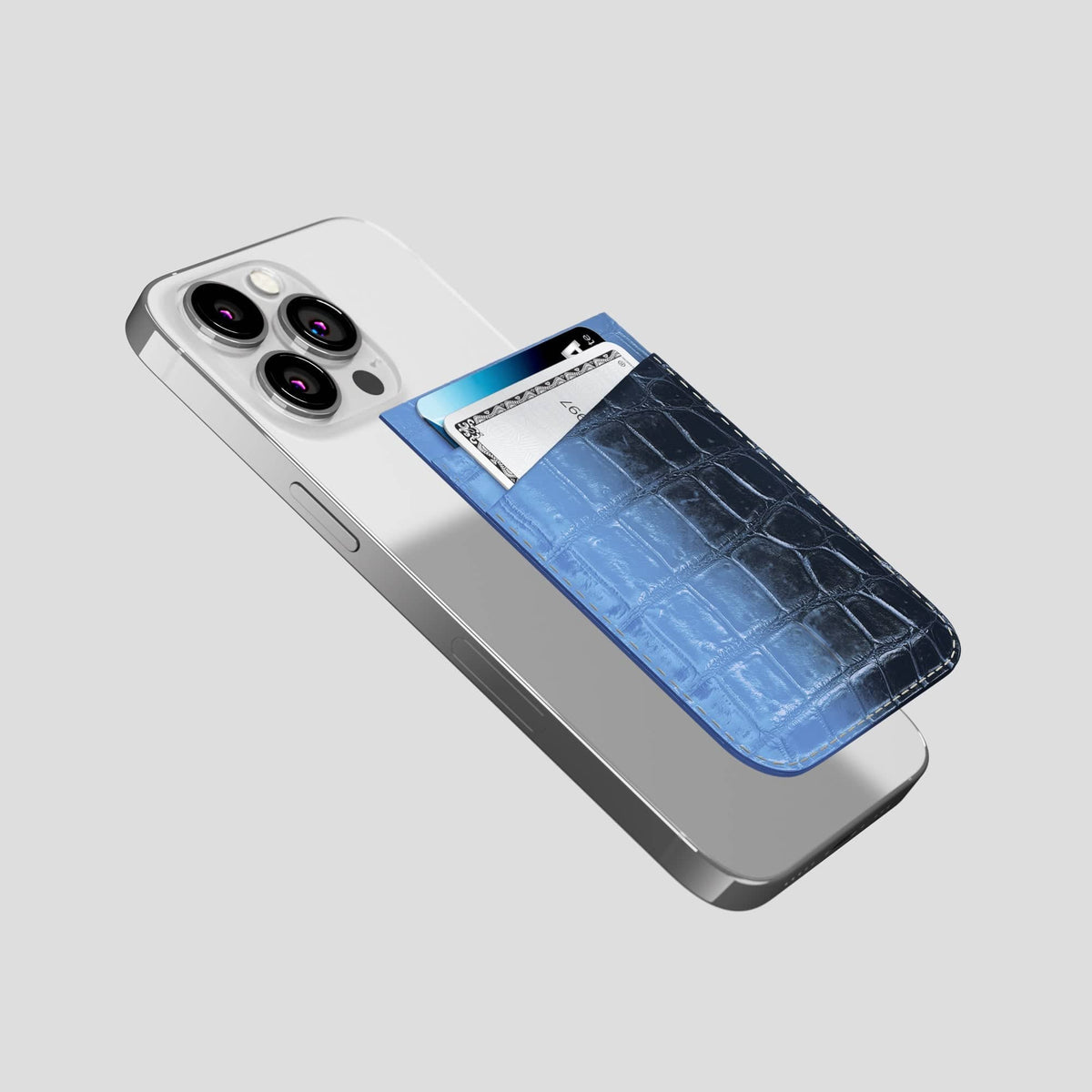 Lavender iPhone 14 Pro Himalaya Magsafe Wallet Himalayan Crocodile -4 | Lavender