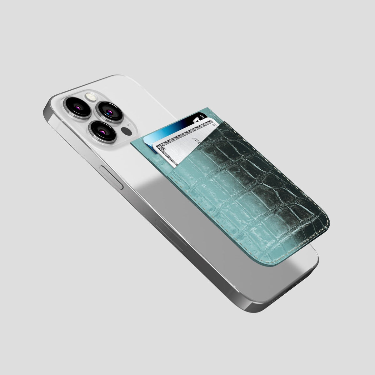 Light-Mint iPhone 14 Pro Himalaya Magsafe Wallet Himalayan Crocodile -4 | Light-Mint