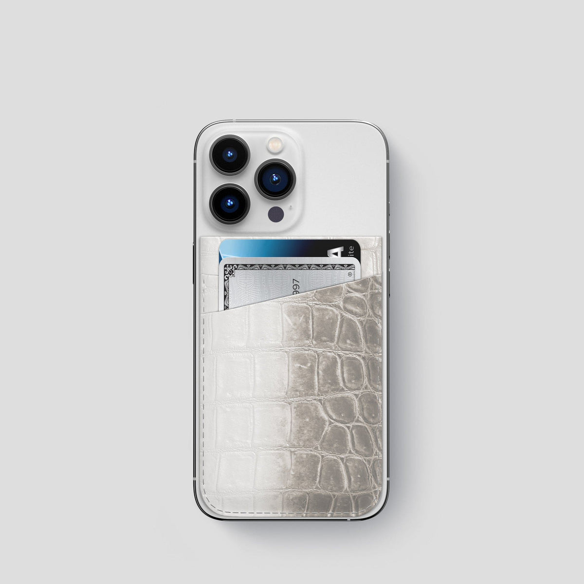 Grey iPhone 14 Pro Himalaya Magsafe Wallet Himalayan Crocodile -1 | Grey