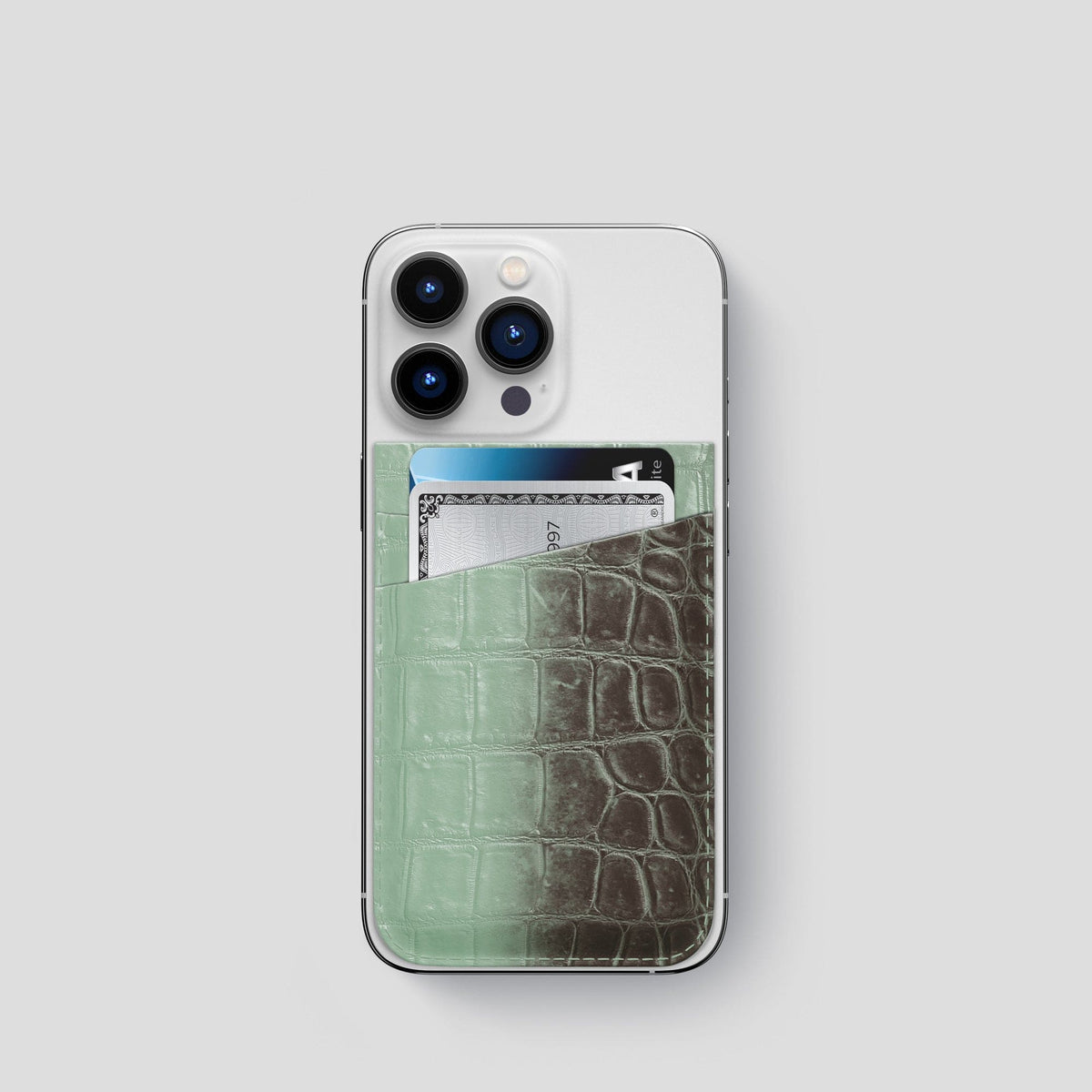 Pistachio iPhone 14 Pro Himalaya Magsafe Wallet Himalayan Crocodile -1 | Pistachio