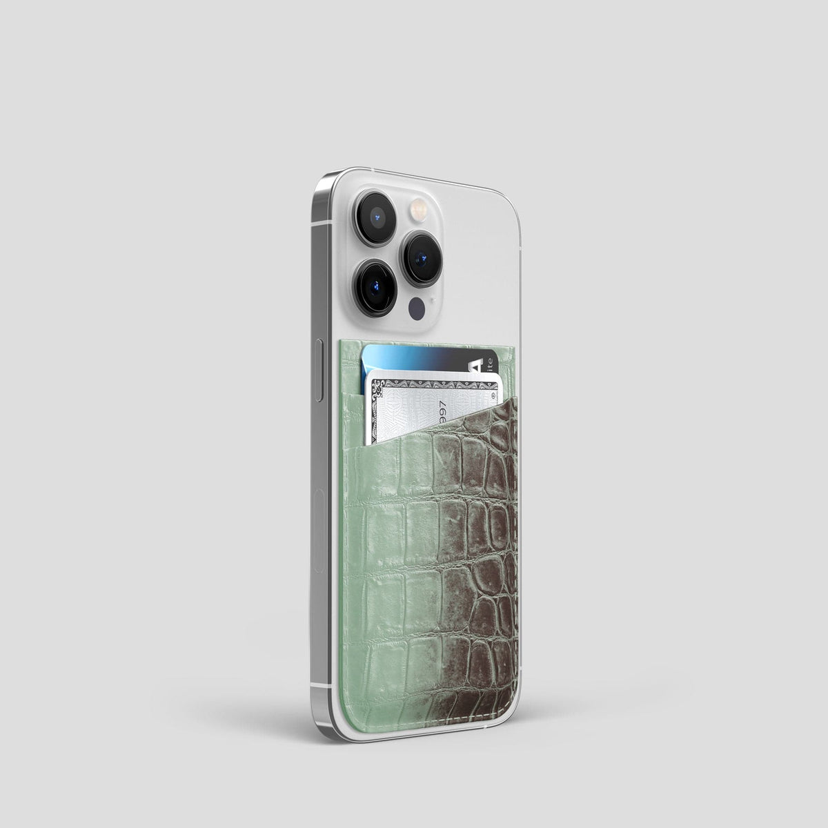 Pistachio iPhone 14 Pro Himalaya Magsafe Wallet Himalayan Crocodile -2 | Pistachio