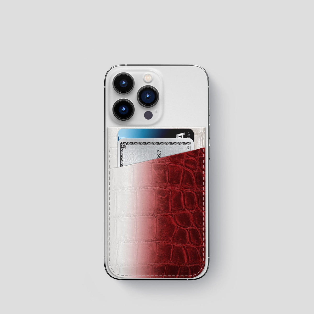 Red iPhone 14 Pro Himalaya Magsafe Wallet Himalayan Crocodile -1 | Red