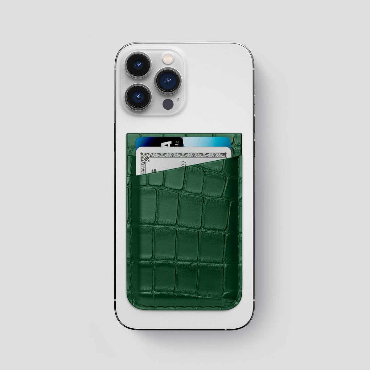 Forest-Green iPhone 14 Pro Max MagSafe Wallet Alligator -1 | Forest-Green