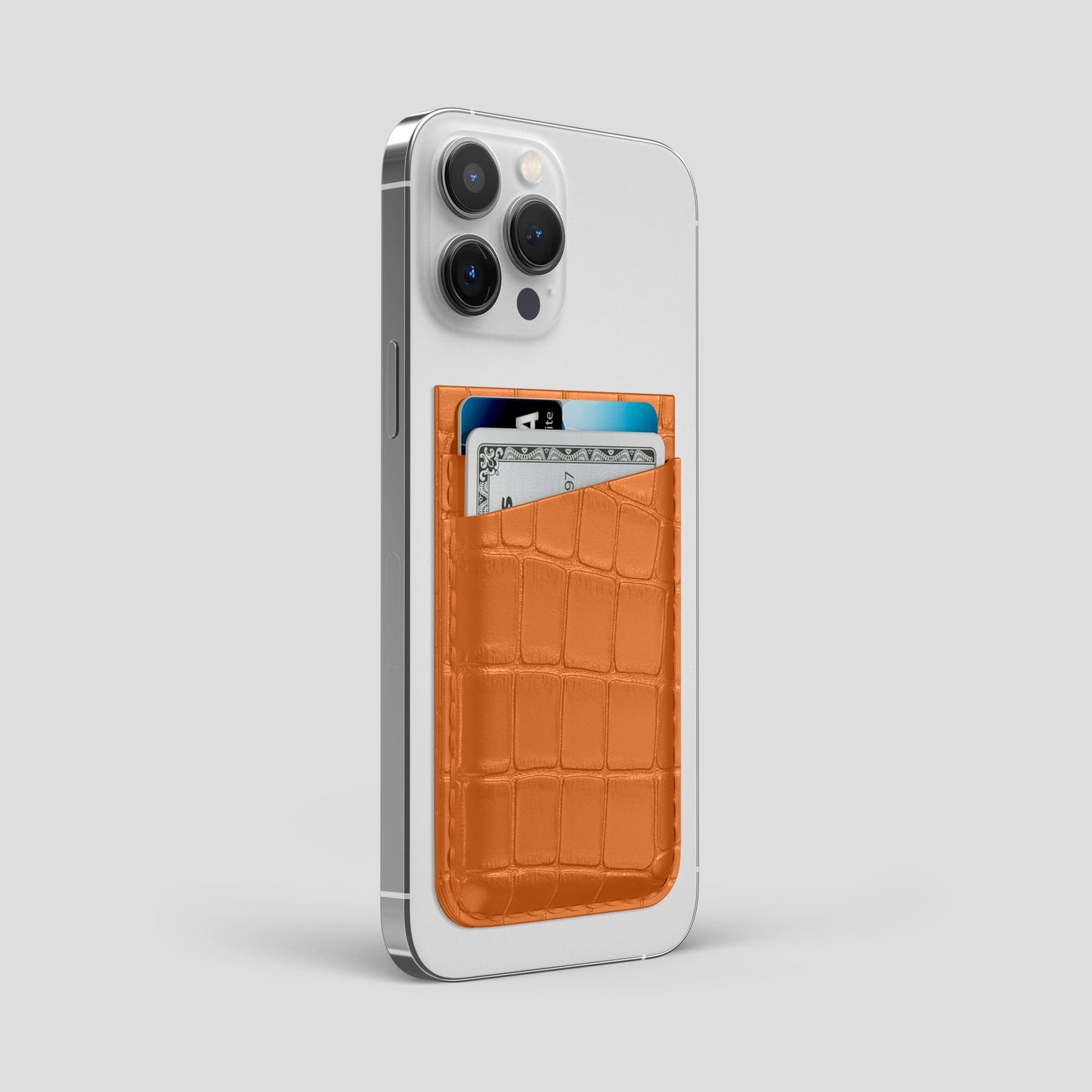 Orange iPhone 14 Pro Max MagSafe Wallet Alligator -2 | Orange