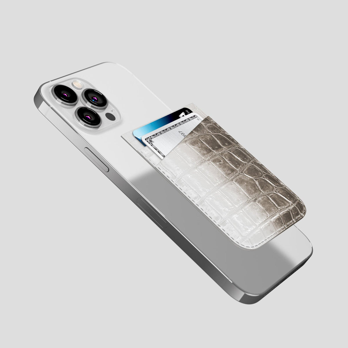 Dark iPhone 14 Pro Max Himalaya Magsafe Wallet Himalayan Crocodile -4 | Dark