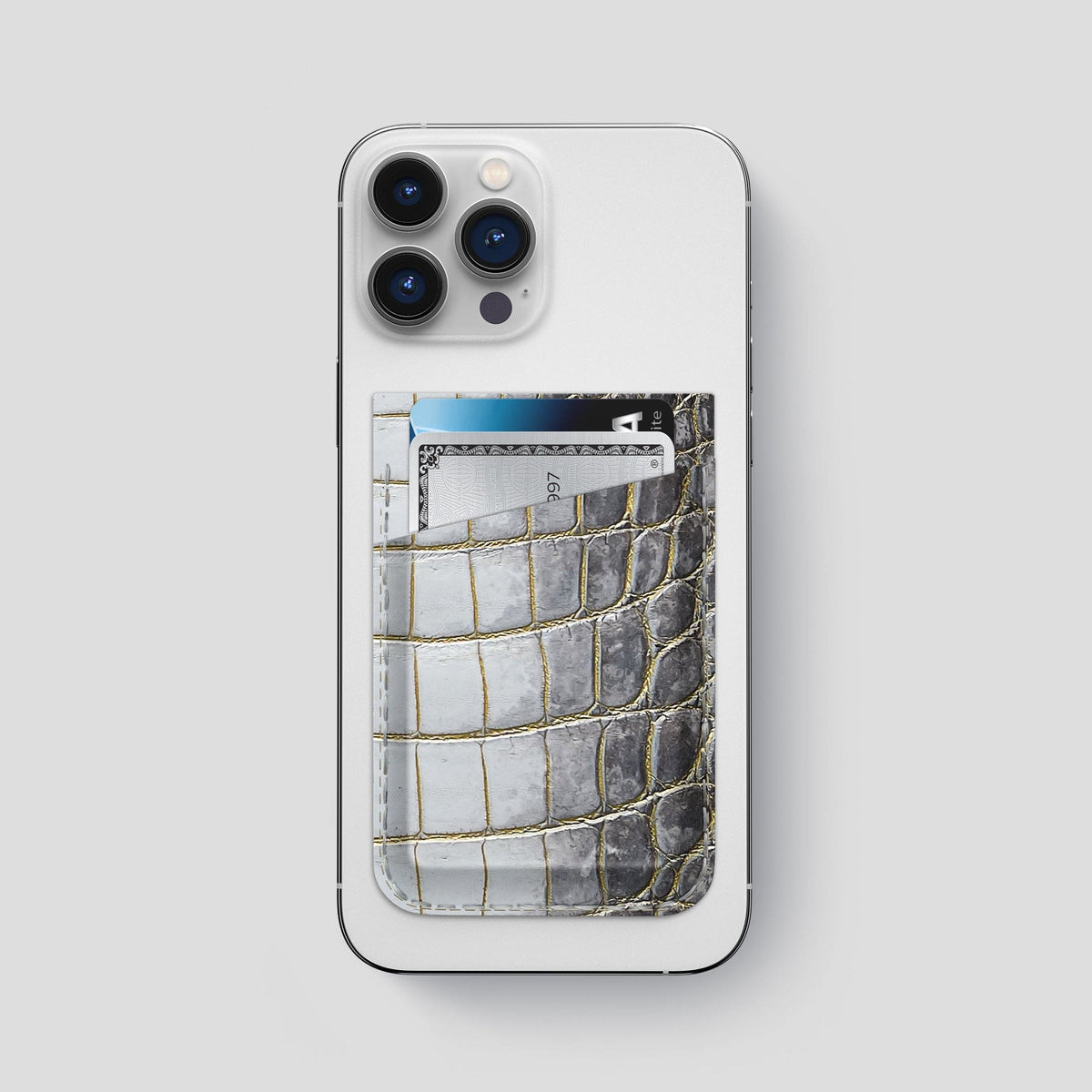 Gold iPhone 14 Pro Max Himalaya Magsafe Wallet Himalayan Crocodile -1 | Gold