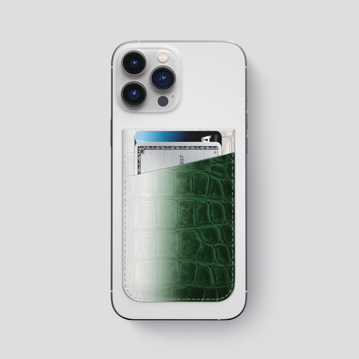 Green iPhone 14 Pro Max Himalaya Magsafe Wallet Himalayan Crocodile -1 | Green