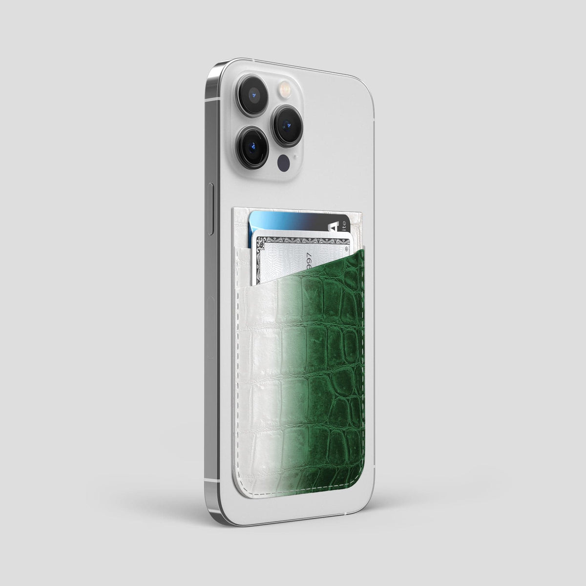 Green iPhone 14 Pro Max Himalaya Magsafe Wallet Himalayan Crocodile -2 | Green