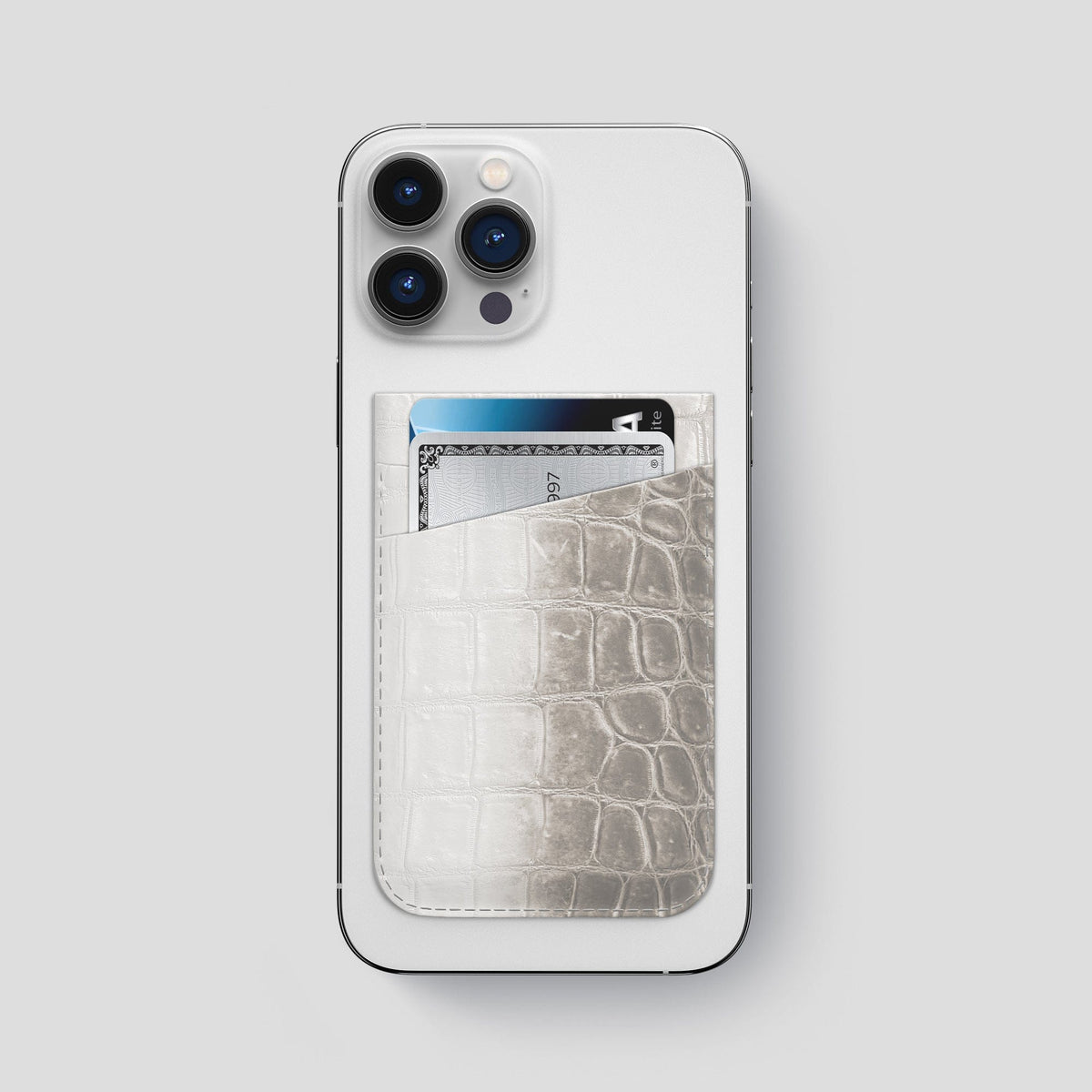 Grey iPhone 14 Pro Max Himalaya Magsafe Wallet Himalayan Crocodile -1 | Grey