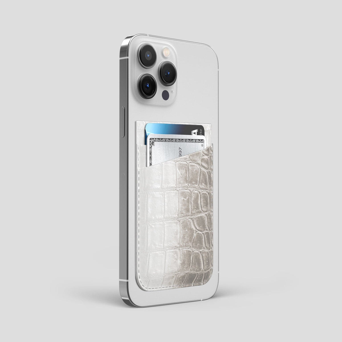 Grey iPhone 14 Pro Max Himalaya Magsafe Wallet Himalayan Crocodile -2 | Grey