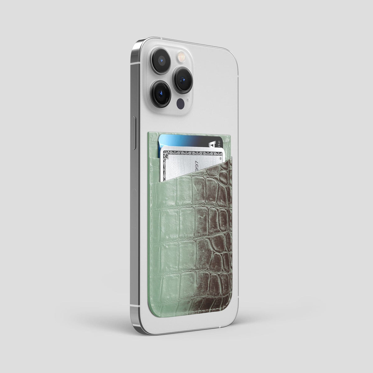 Pistachio iPhone 14 Pro Max Himalaya Magsafe Wallet Himalayan Crocodile -2 | Pistachio